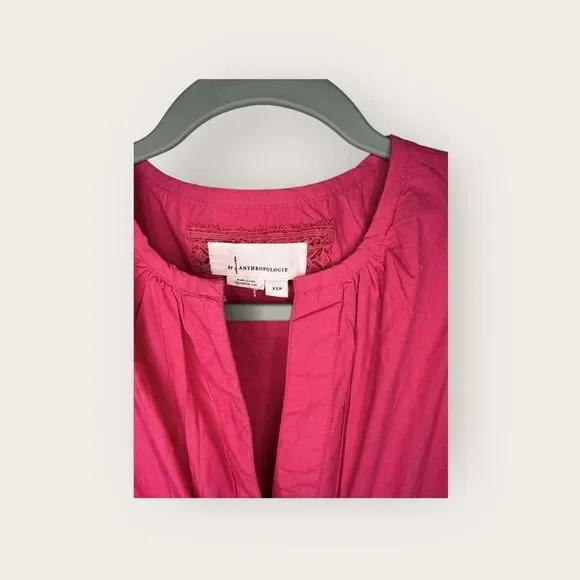 By Anthropologie The Somerset Pink Maxi Dress The Cutwork Edition Size XS Petite - Picture 8 of 9